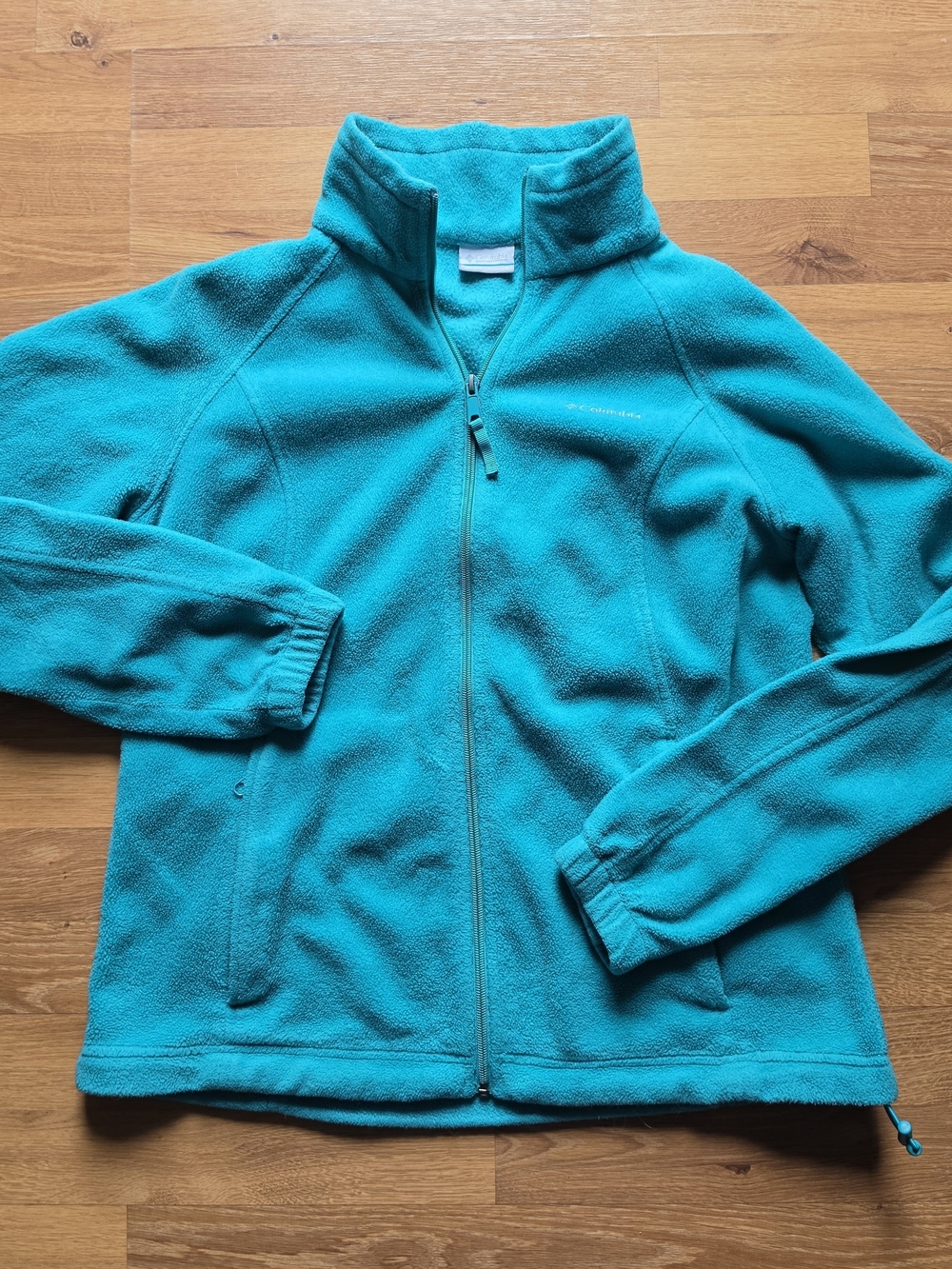 Women's Teal Teddy Fleece Zip-Up Jacket